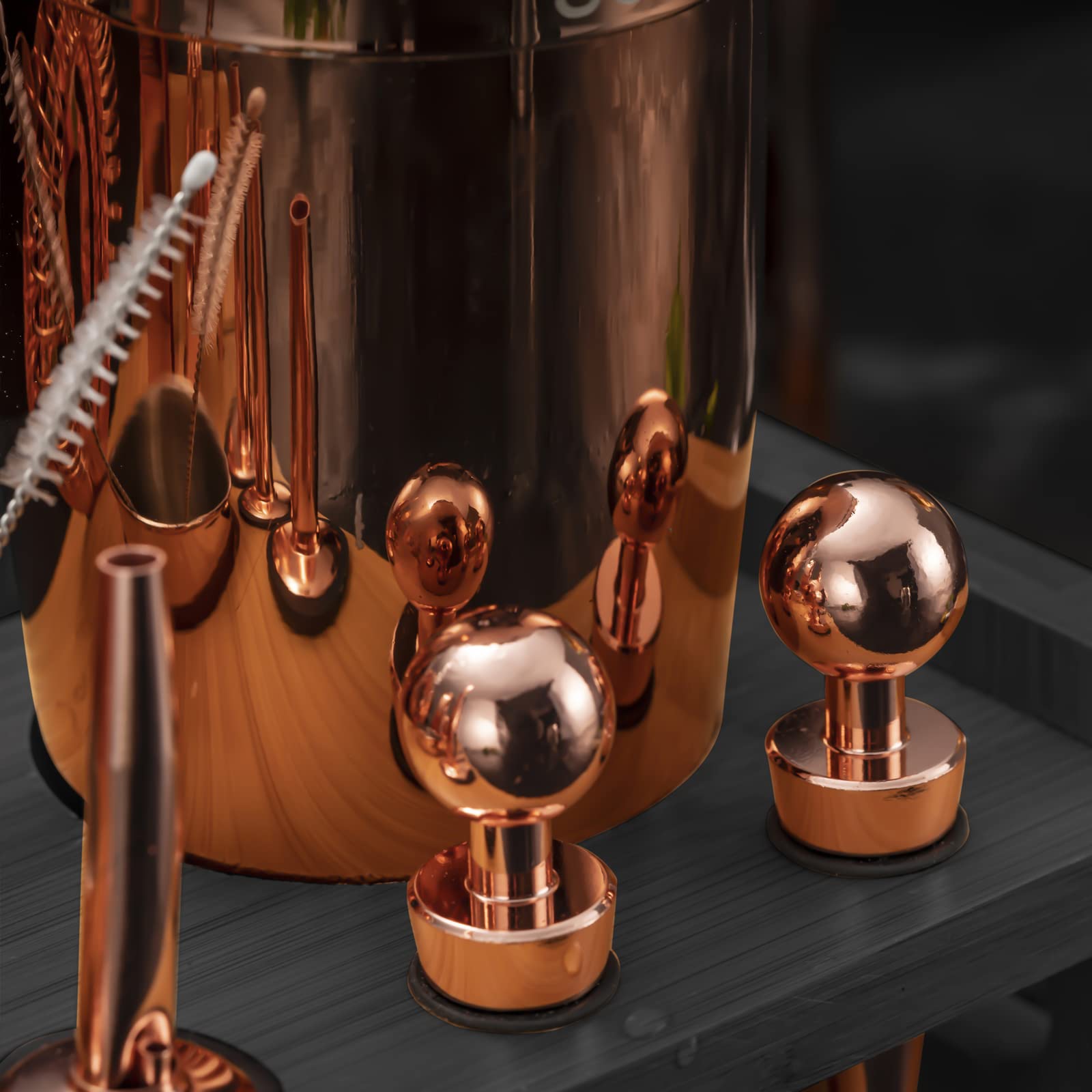 Kit de barman de 24 piezas con soporte, kit de coctelería perfecto para mezclar bebidas, herramientas de barra de acero inoxidable con todos los accesorios necesarios, recetas