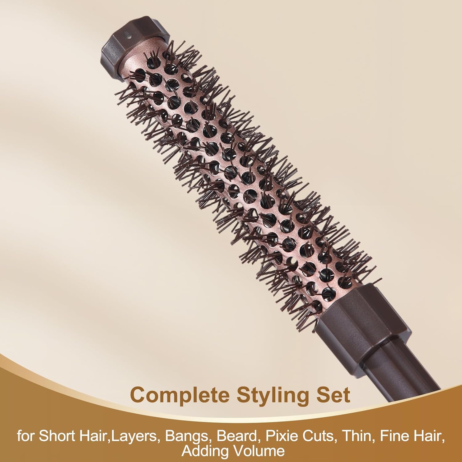 PERFEHAIR 3ピース 小型ラウンドブラシセット(11、13、16mm) ショートヘア、前髪、根用 | ブロー乾燥、ボリューム