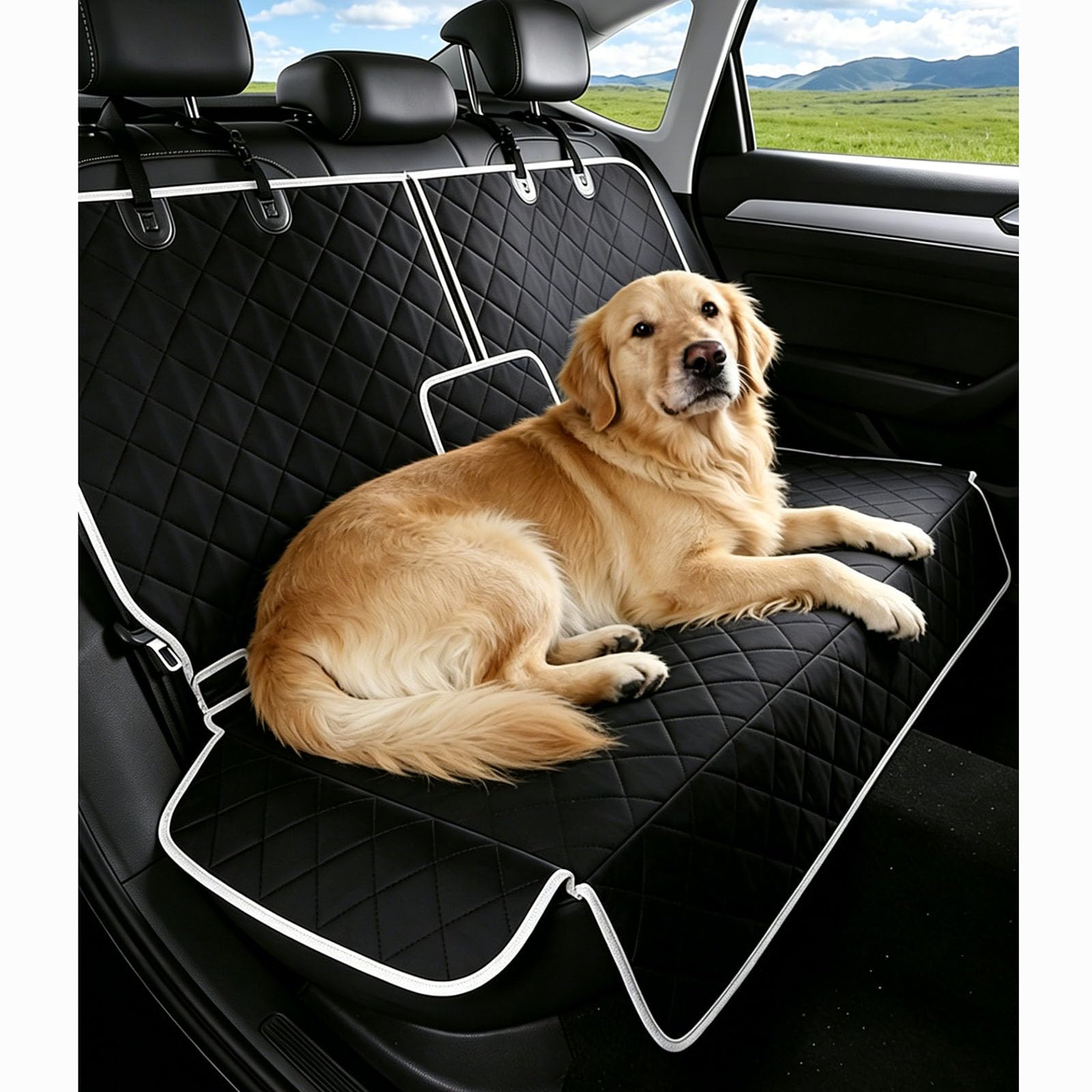 Hundedecke Auto Rückbank, für Cupra Born I 2021-2025 Hunde-Autositzbezug Vielseitiger Wasserdicht Und Kratzfest Rückbank Rutschfester