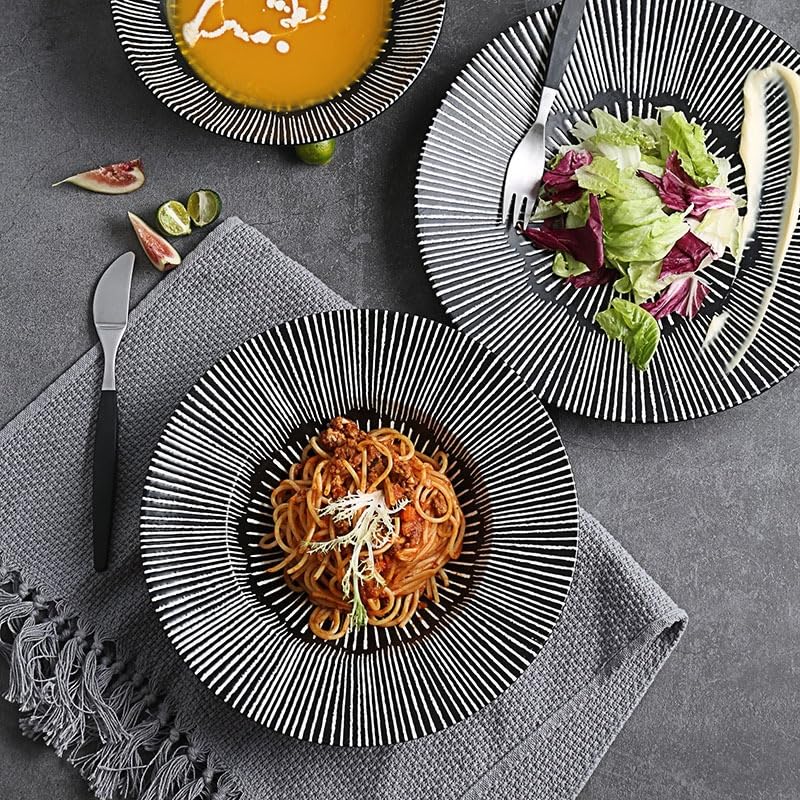 Piatti Cena Piatto in ceramica for ristorante dell'hotel, piatto creativo for bistecca occidentale, piatto for pasta for ristorante di casa Forniture Per Feste