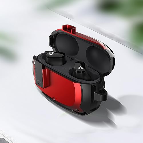 Miniatura 5 de LiZHi Upgrade Beats Studio Buds - Funda protectora de cuerpo completo de policarbonato a prueba de golpes de TPU con cierre de seguridad para