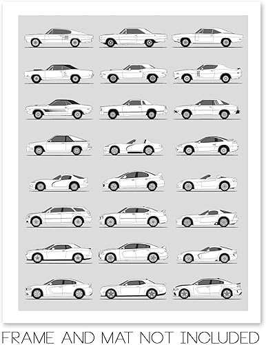 Miniatura 198 de Handmade Poster compatible with Chevy Print Wall Art Handmade Decor of the Best of Chevy Generations History Evolution 8x10" (Unframed) Satin Print