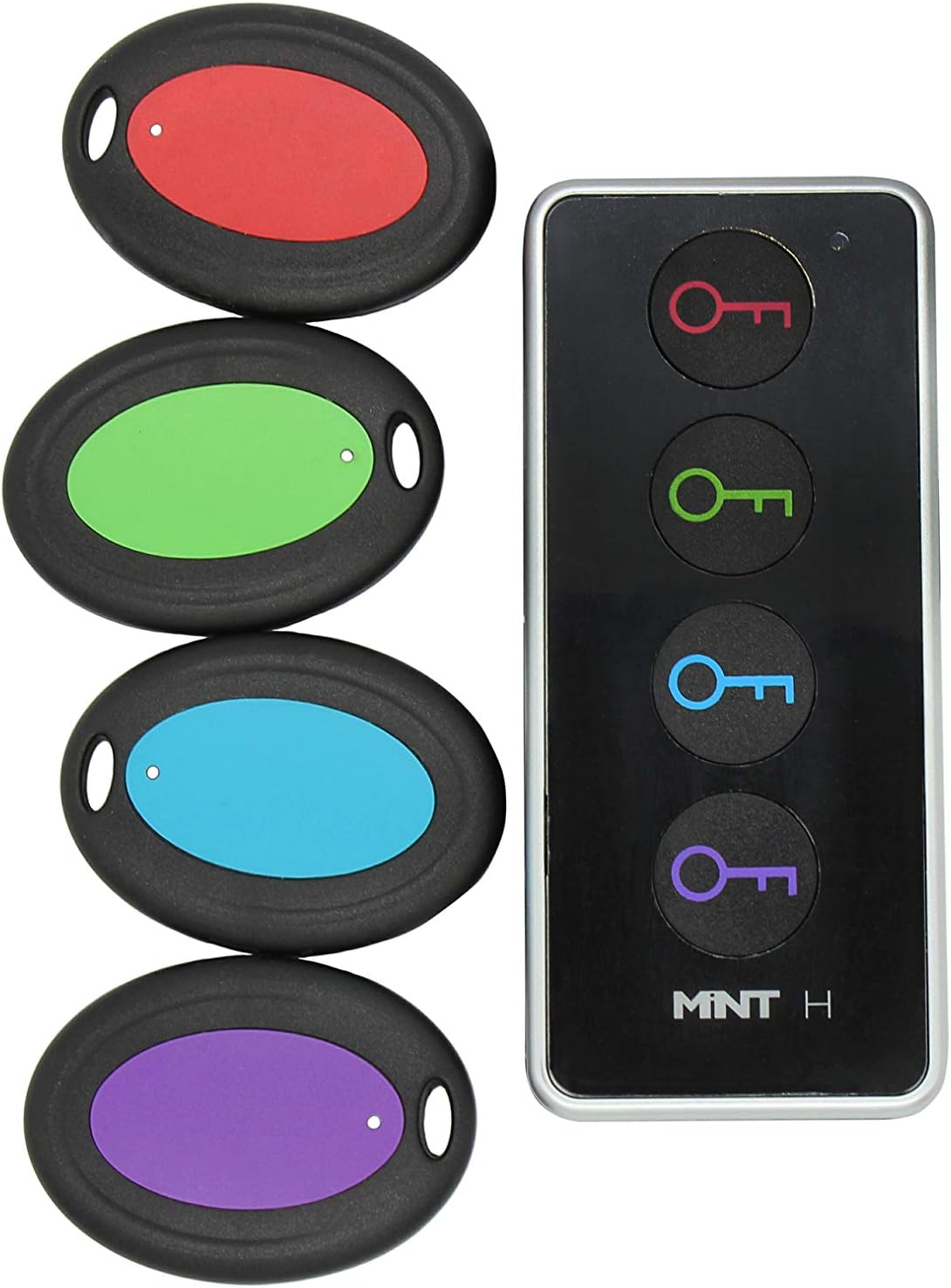 Mint H Wireless Item Beeper - Track Your Keys, Wallets, or TV Remote (4 trackers)