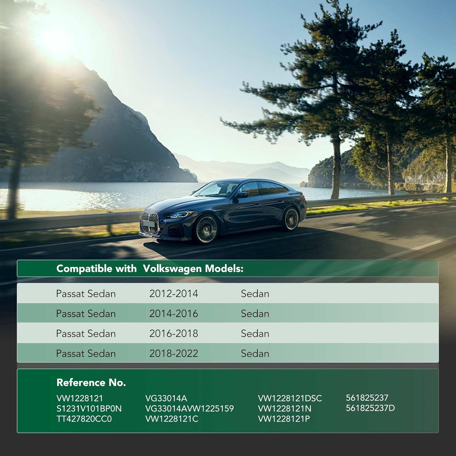 YHTAUTO Front Lower Engine Splash Shield Compatible with Volkswagen Passat 2012-2022, Sedan, Plastic Splash Guard Engine Case Guards