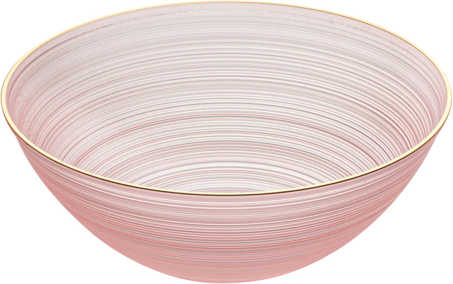 Restaurantware Plastic Bowls 20 Count 16 Ounce Plastic Party Bowls Gold-Rim Design Round Elegant Table Setting Dinnerware