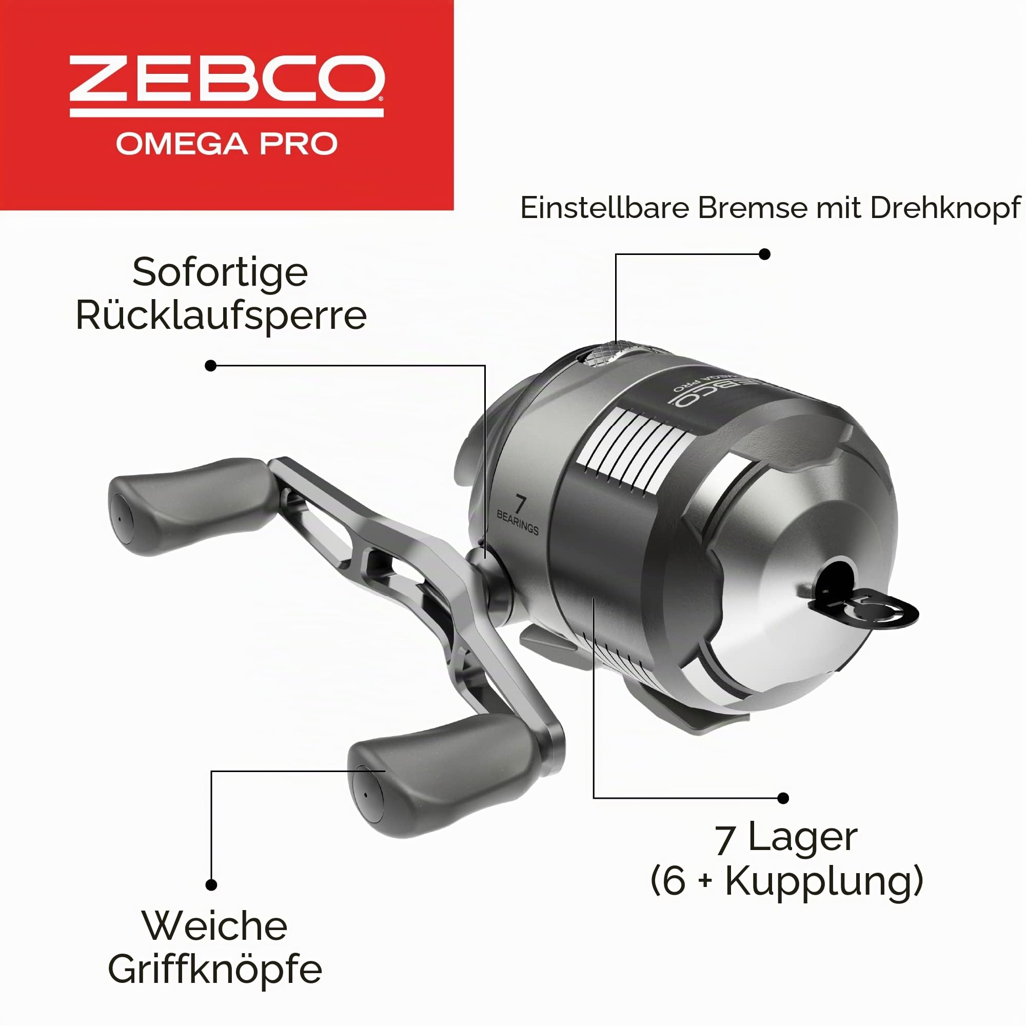 Zebco Omega Pro Spincast Angelrolle