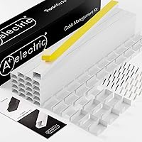 AELECTRIC 315" White Paintable Cable Hider Raceway Kit - Cord Concealer for TV Ethernet Wires, 26ft Coverage, Easy Custom Install