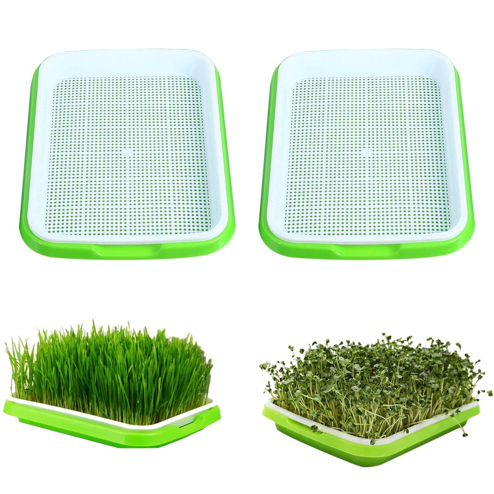 Homend Seed Sprouter Tray, Seed Germination Tray BPA Free Nursery Tray for Seedling Planting Great for for Garden Home Office (2) (B07LG82X57) Amazon Price History, Amazon Price Tracker