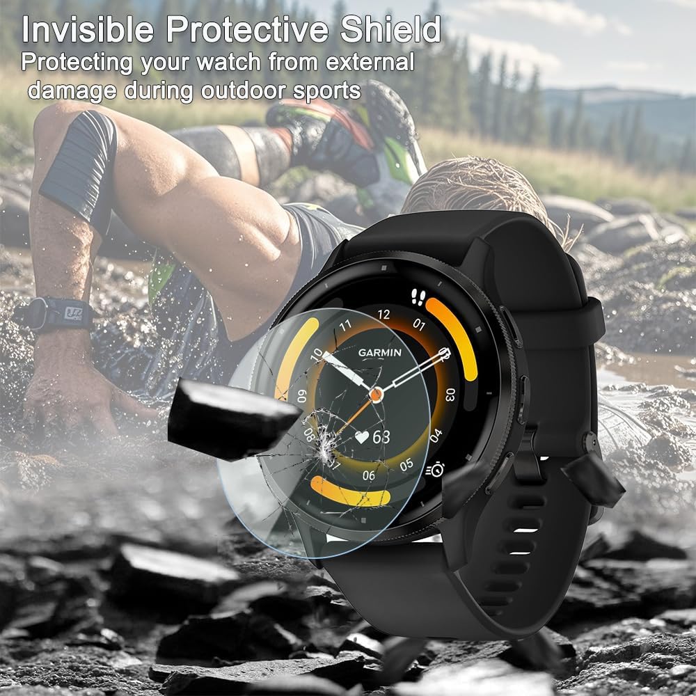 Compatible for Garmin Venu 3 45mm Screen Protector & Case Set, HD TPU Soft Protective Film,Not Glass,Shockproof TPU Cover | Anti-Scratch, Ultra-Thin(Pack of 4+2)
