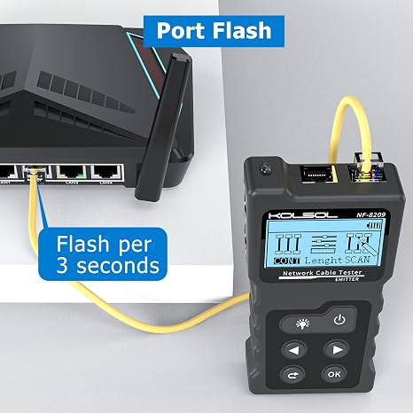 KOSOL Network Cable Tester, Ethernet Wire Tracer and PoE Tester