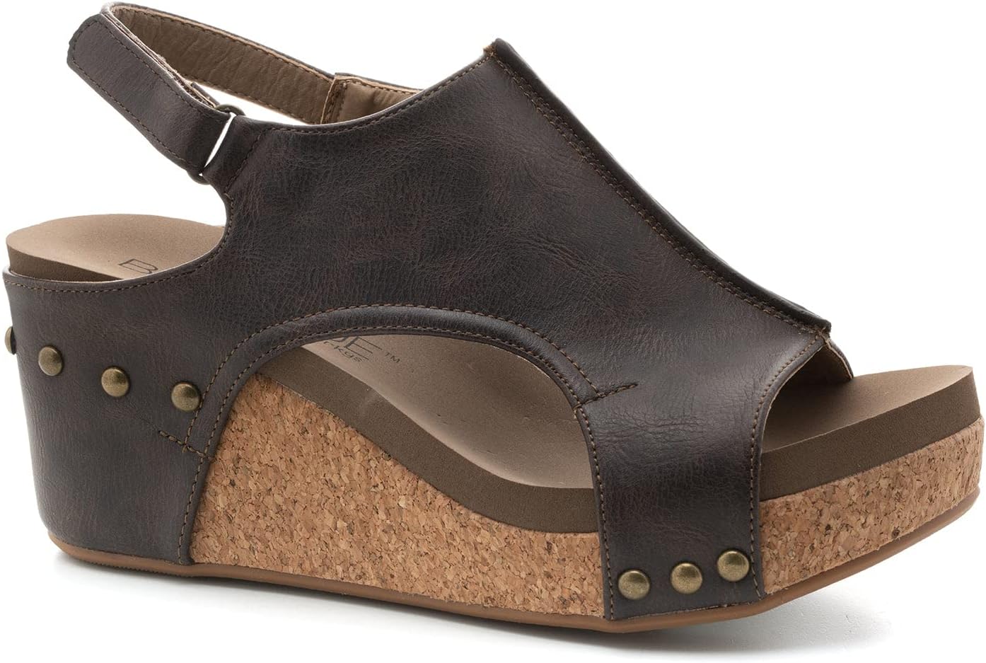 Corkys Footwear Womens Carley Wedges, Featuring Corkys EVA Foam Cushioned Insoles, A 2.5 Inch Heel, Lightweight For All Day Wear, And Hook And Loop Closure