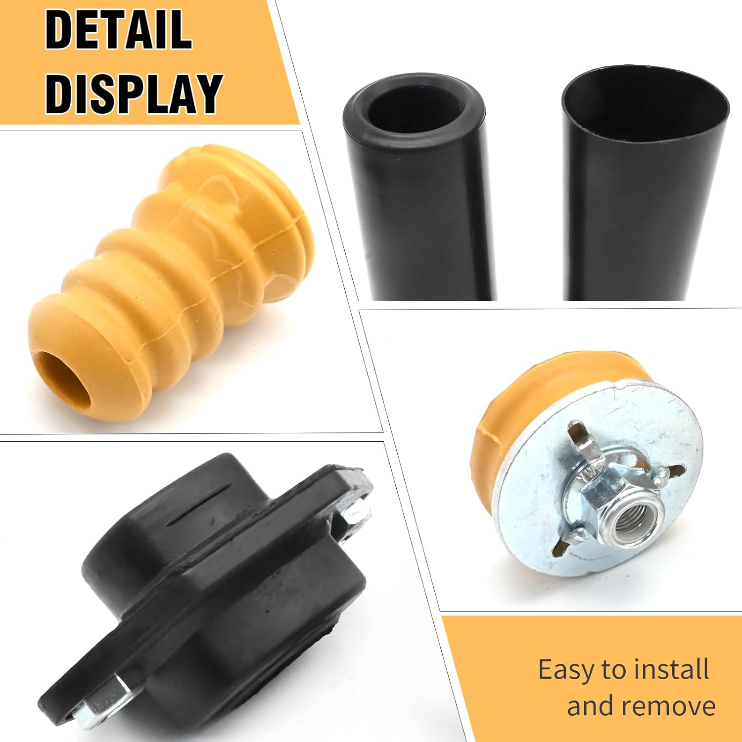 Saihisday 14Pcs Rear Upper and Lower Shock Mount Kit, Shock Absorber Grommets Bump Stops Kit Replacement for BMW E82 E88 E90 E90N E92 E92N Replaces 33506767010