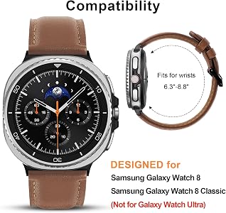 Amazon.com: Leather Band Compatible with Samsung Galaxy Watch 8