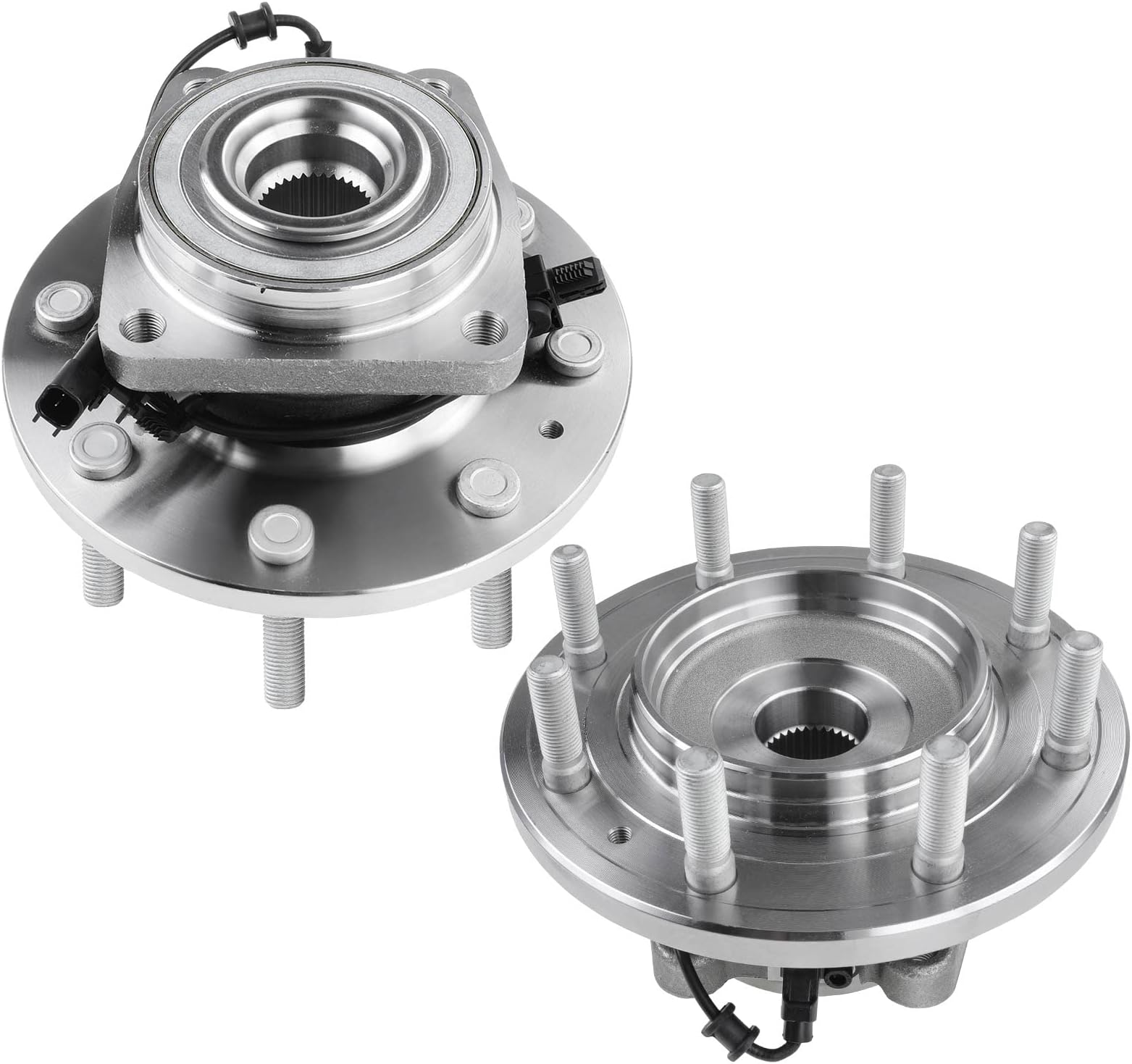A-Premium Pair [2] Front Wheel Bearing Hub Assembly Compatible with Chevrolet Chevy Silverado GMC Sierra 2500HD 3500HD 2011-2019 4WD DRW w/ABS 8-Lug