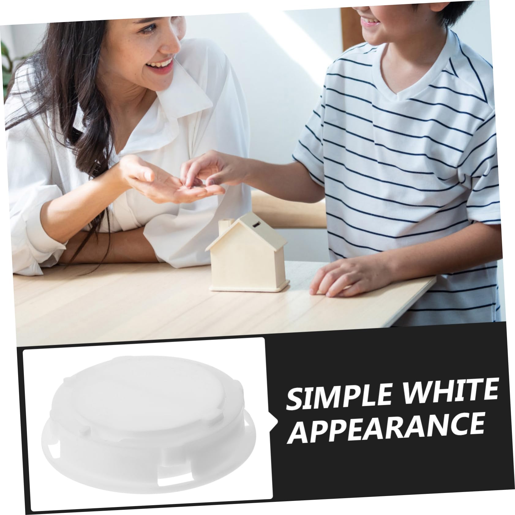 HOOTNEE Savings Jar Bottom Plugs 10pcs Piggy Bank Stopper White Round Plugs for Saving Box