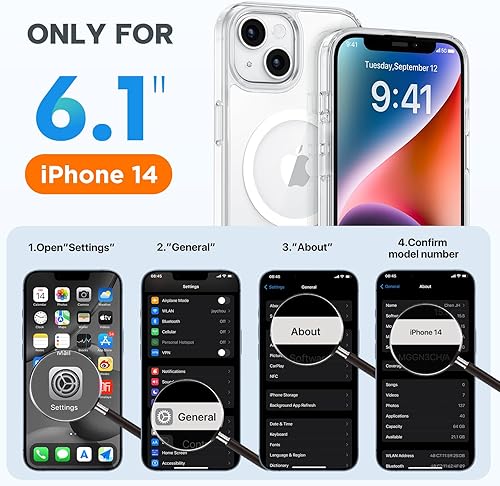 Miniatura 680 de Miracase - Funda diseñada para iPhone 11 con protector de pantalla, funda de goma de silicona líquida, protección total contra caídas y a prueba