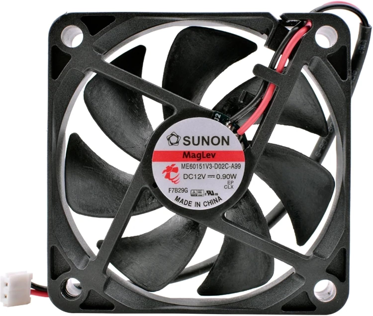 ME60151V3-D02C-A99 6cm 60mm Fan 6015 60x60x15mm DC12V 0.90W Computer case Power Charger Cooling Fan (Color : Original Plug)