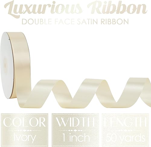 Vista 473 de MEEDEE Orange Satin Ribbon - 1.5 inch Double Faced Satin Ribbon, 50 Yards - Neon Tangerine - For Christmas, Thanksgiving, Halloween, Weddings