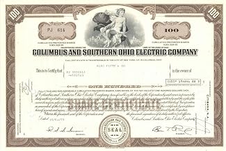 Columbus and Southern Ohio Electric Co. - 1960's-70's dated Utility Stock Certificate