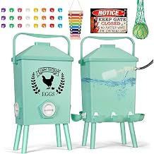 TGEYD 4.2 Gallon Automatic Chicken Waterer & Hanging Chicken Feeder Set