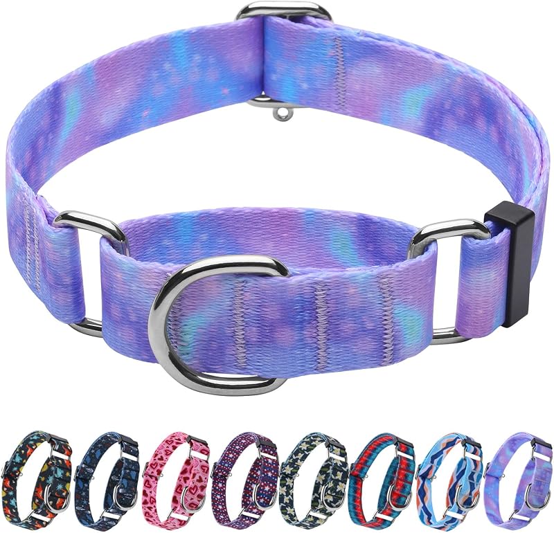 Coleira Martingale para Cães Hikiko sem Fivela, Nylon, Tamanho M