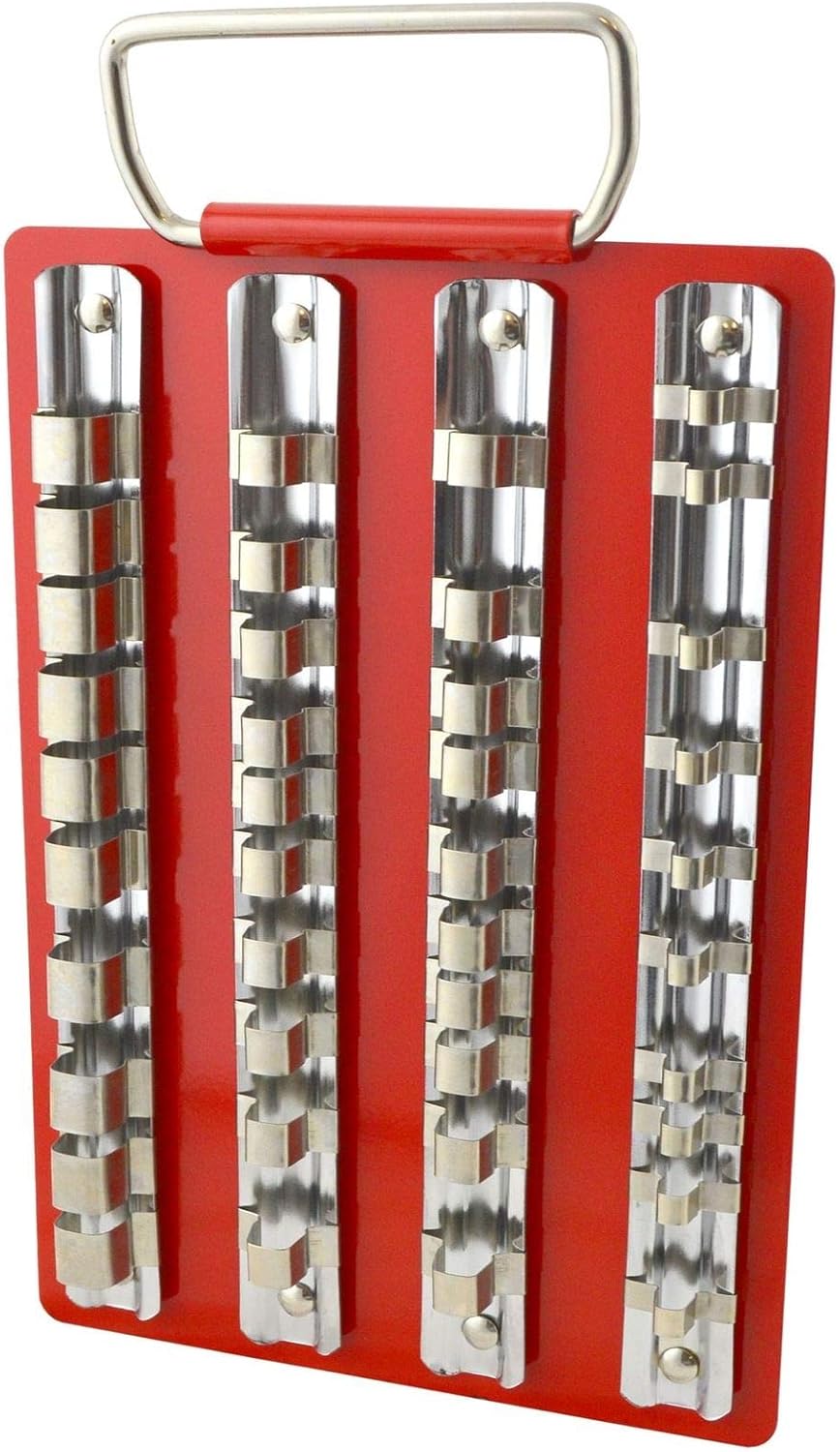 1/2'' 1/4'' 3/8'' Standard Socket Holder Tray Rack Rails Holder Divider Storage Rail Tray Stand Tool Organizer (80Clips)