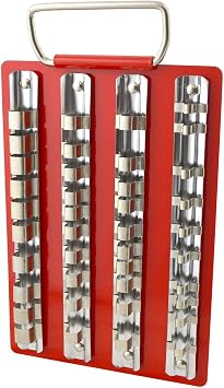 1/2 1/4 3/8 Standard Socket Holder Tray Rack Rails Holder Divider Storage Rail Tray Stand Tool Organizer 40Clips