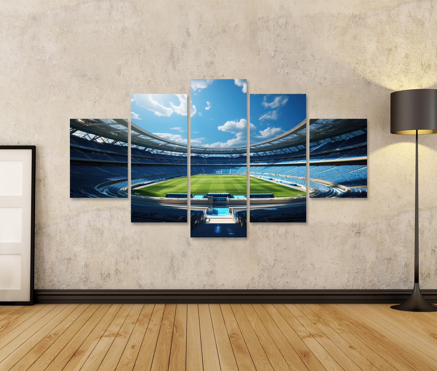 islandburner Quadro su tela stadio di calcio gioco di campionato squadre giocando camera dei ragazzi immagini murali poster