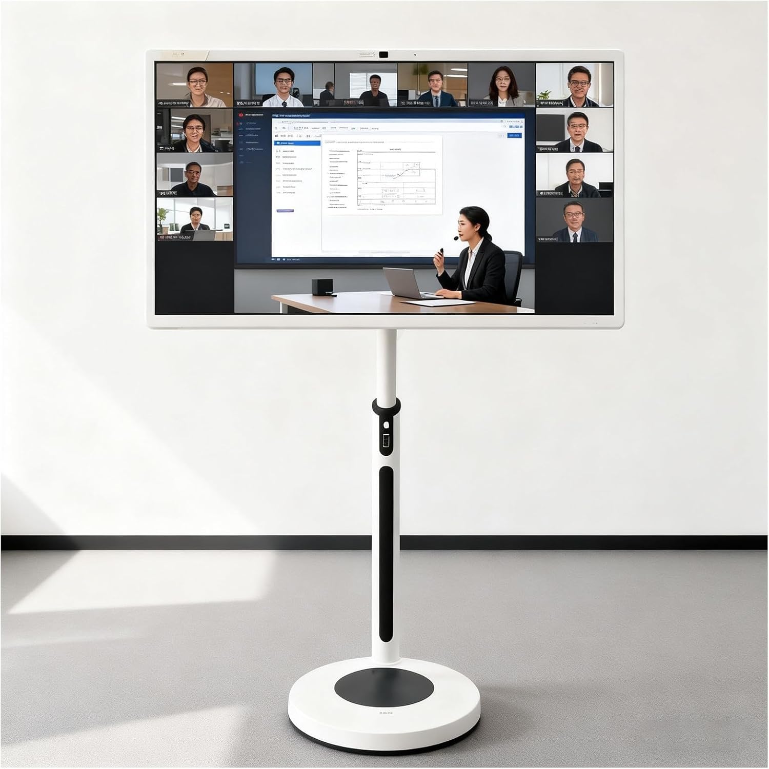 TV Portátil con Pantalla Táctil 21,5/24/27/32 Pulgadas – Monitor Móvil Inteligente Android 13 – 1920x1080 FHD con Cámara 8MP/13MP, Altavoz Bluetooth 5.1,Wi-Fi, Control por Voz(4+64G,24IN)