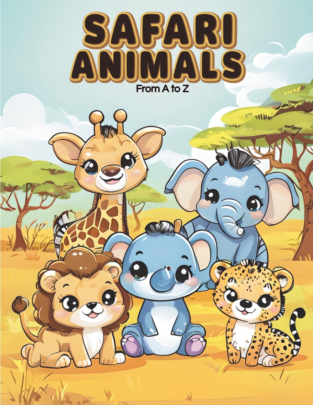 Safari Animals From A to Z: A Fun and Cute Safari Animal Coloring Book for Kids Ages 3–8 | Adorable Animals from Antelope to Zebra (CD Creations A–Z Coloring Series)