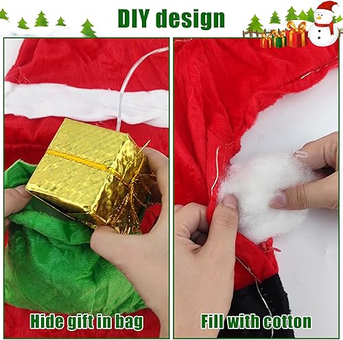 Miniatura 4 de Evoio 50 pulgadas al aire libre escalada colgante Papá Noel para decoración de Navidaddecoración colgante al aire libre del ornamento (luz de Santa)