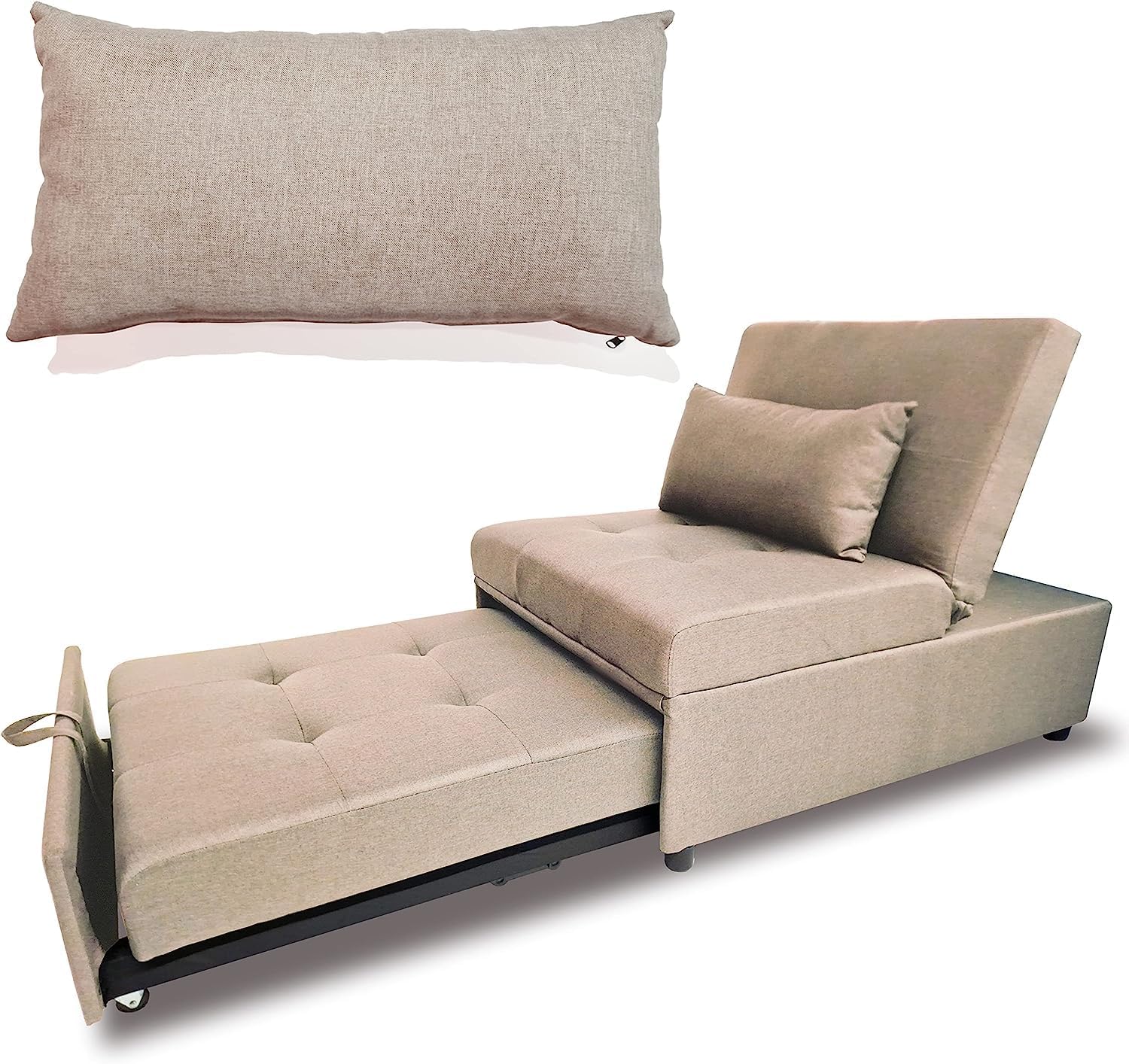 Divano Letto Baldiflex Praticho 2 Posti - Memory Foam, Rivestimento Lavabile, Colore Arancio - Foto 11
