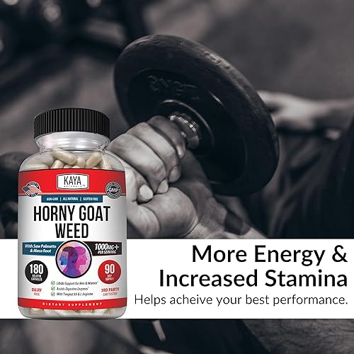 Miniatura 3 de Kaya Naturals Extracto de maleza de cabra cachonda, maca, complejo extra fuerte con ginseng de palma enana americana, suplemento de vitamina