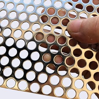 19 Gauge Perforated Metal Sheets Expanded Metal Mesh Aperture 0.32in 8mm Approximately 1/3" 36"x18" Perforated Stainless Steel Sheet Stainless Steel Mesh Screen Panel