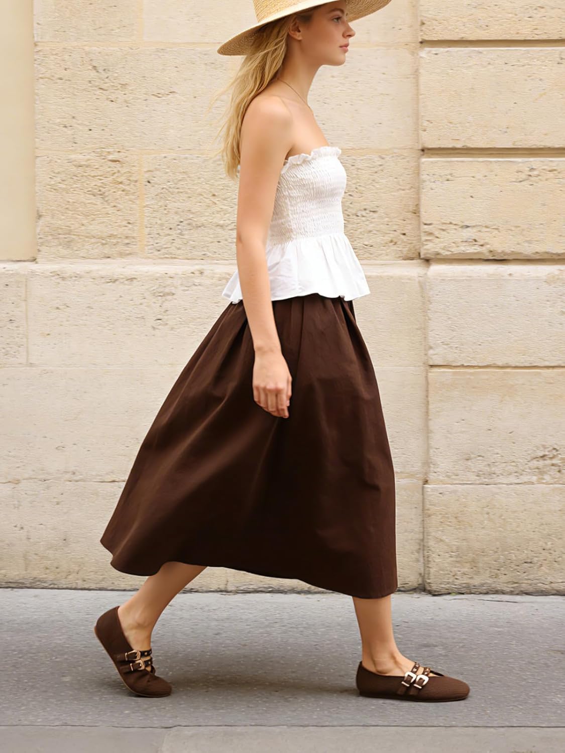 Mary Jane Shoes for Women Mesh Ballet Flats with Adjustable Double Buckle Strap Comfortable Slip On Dress Shoes for Daily - Image 8