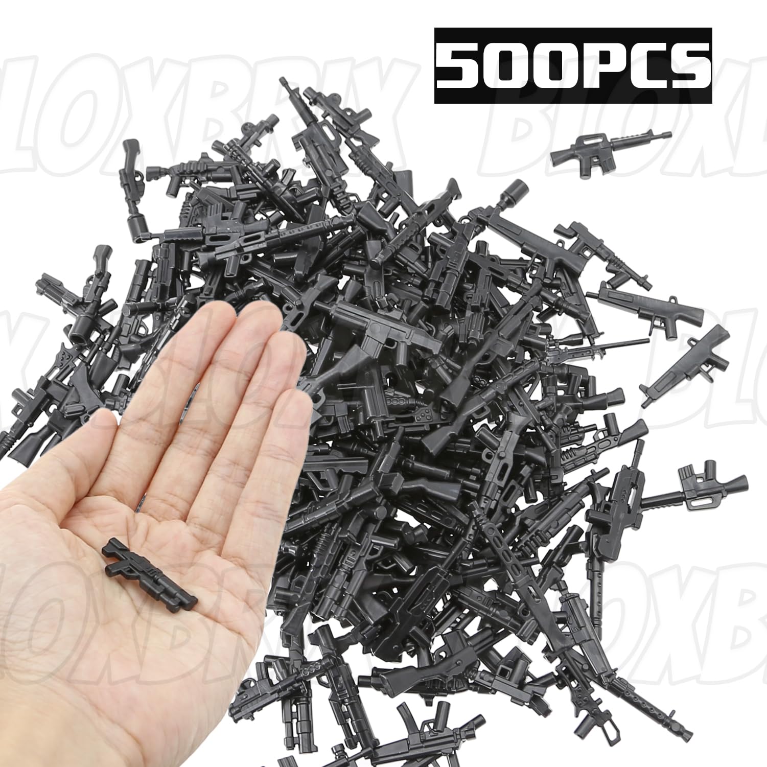 Amazon.co.jp: BloxBrix 500pcs武器-マシン-ガン-ガン、ミニフィギュア