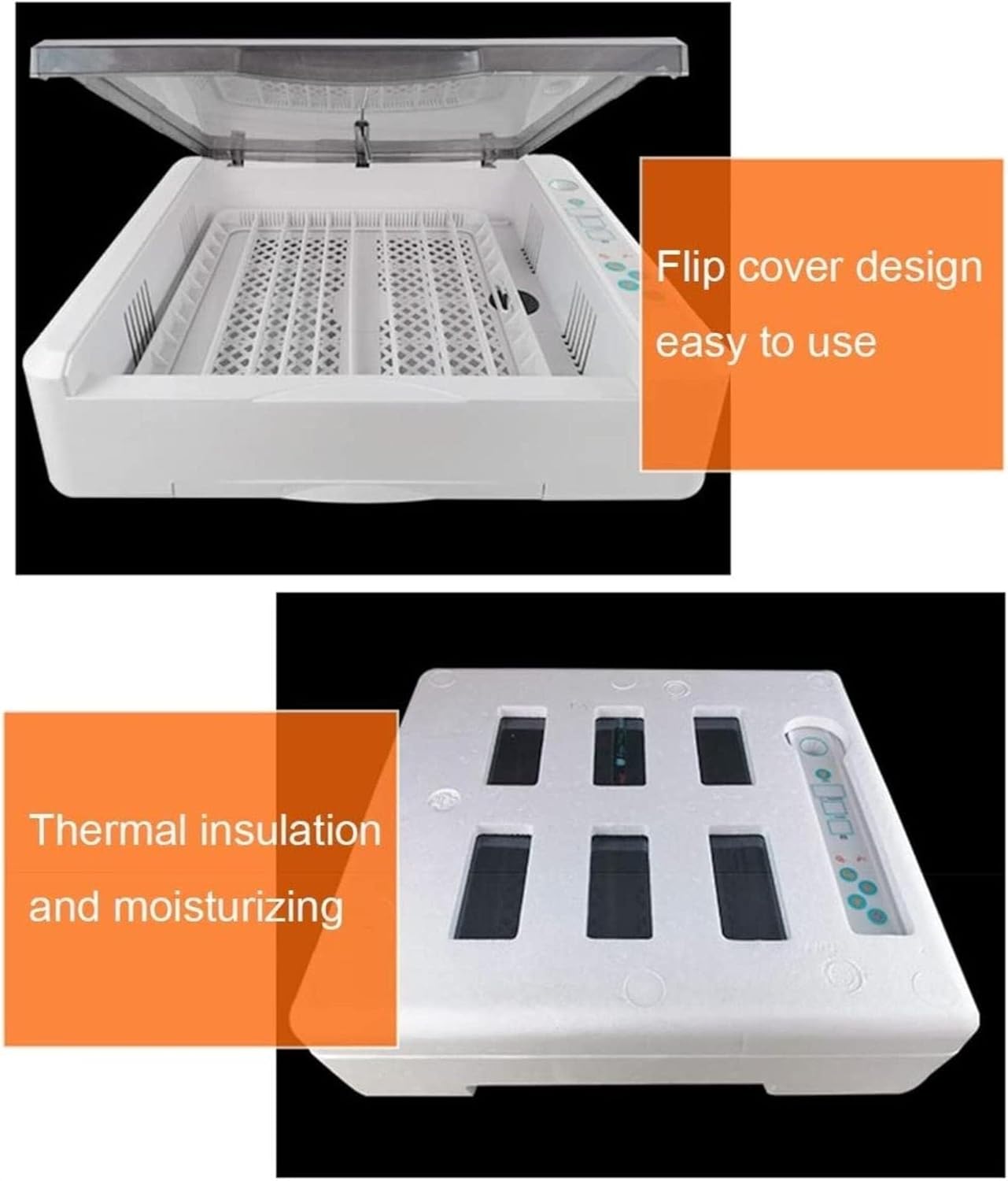 36-Egg Automatic Incubator for Chickens, Ducks, Geese, Quail, and Birds - Digital Temperature & Humidity Control, Auto Egg Turning, LED Display, Pull-Out Water Tray