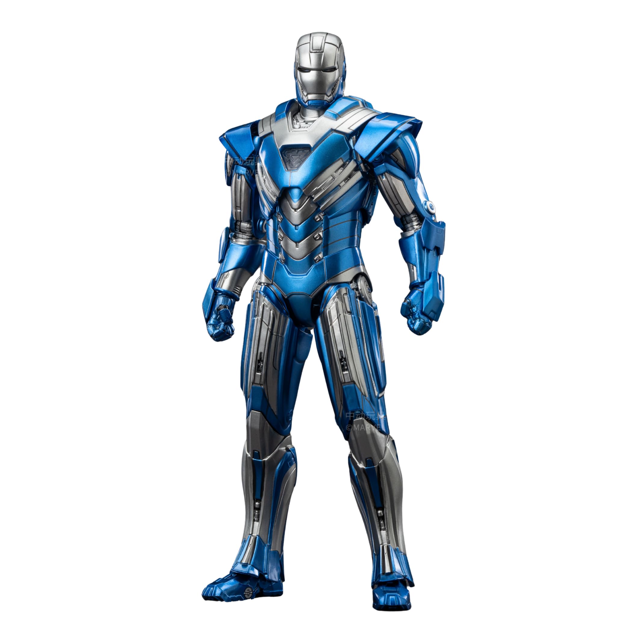 ZD Toys Action Figure Collectible - 7 Inch Ironman 3 MK30 Blue Steel Armor, 1/10 Scale Superheros Premium PVC Build Collectible, Interchangeable Accessories, Perfect for Gifting, Ages 15+ Years-image-27