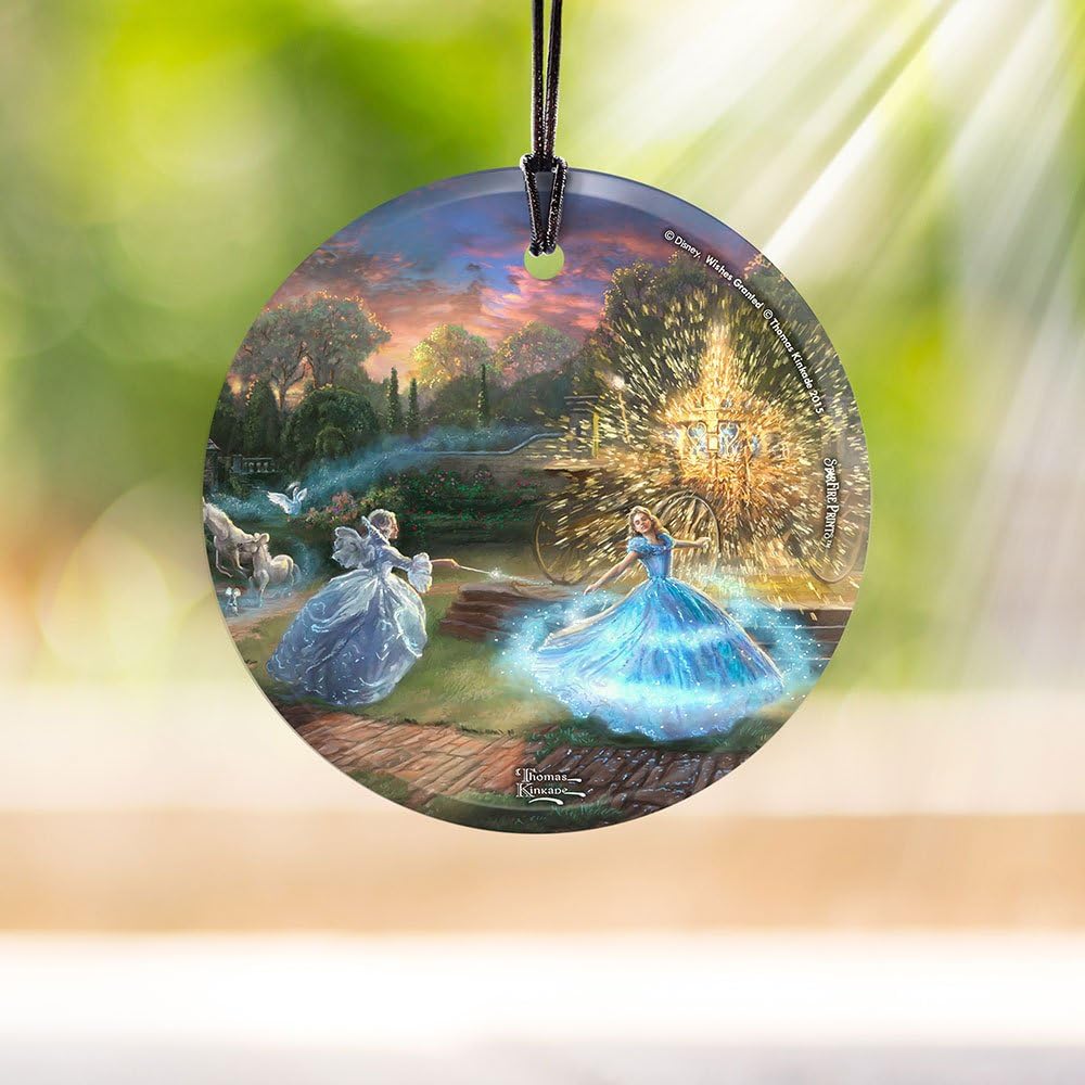 Trend Setters Disney – Cinderella – Wishes Granted – Fairy Godmother – 3.5” Starfire Prints Hanging Glass Print Accessory – Ideal for Gifting and Collecting SPCIR533 - Image 2