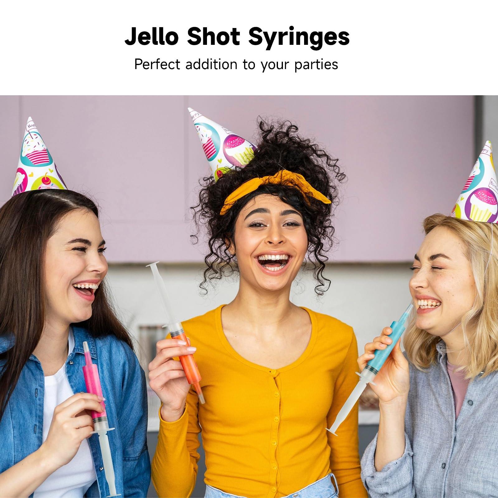Jelly Shot - 50 siringhe da 20 ml, riutilizzabili, in plastica, per liquidi, per Halloween, Natale, Erntedan, feste di addio al nubilato, 50 pezzi