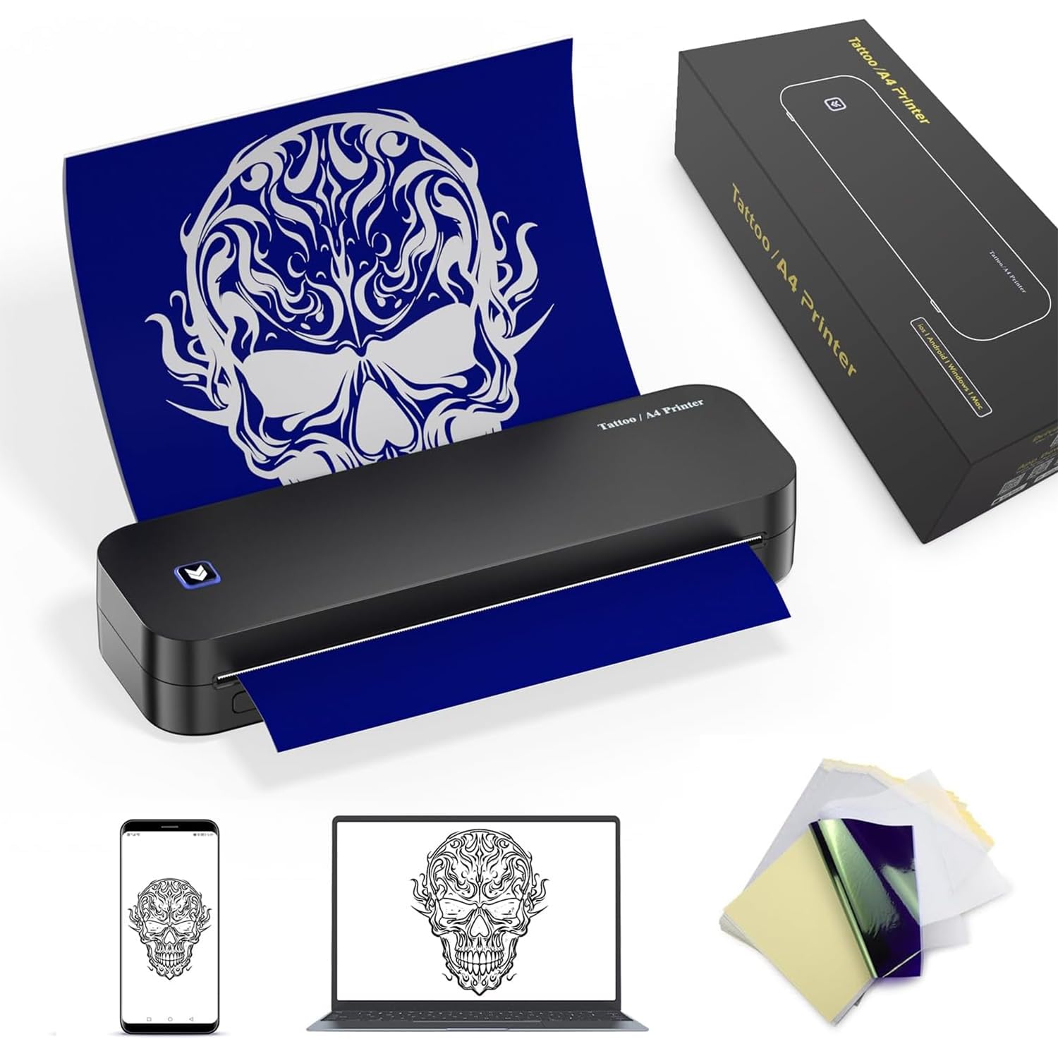 TATELF Stampante Termica Per Tatuaggi - Trasferisci I Tuoi Disegni Sulla Pelle In Modo Super Facile! - Foto 9