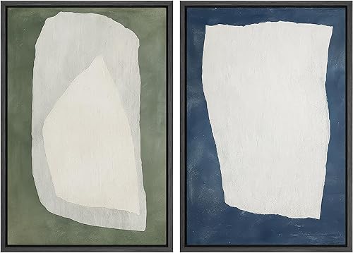 Miniatura 146 de SIGNLEADER Lienzo enmarcado para pared, juego de arte geométrico de mediados de siglo, formas de tocadiscos de música, ilustraciones abstractas,