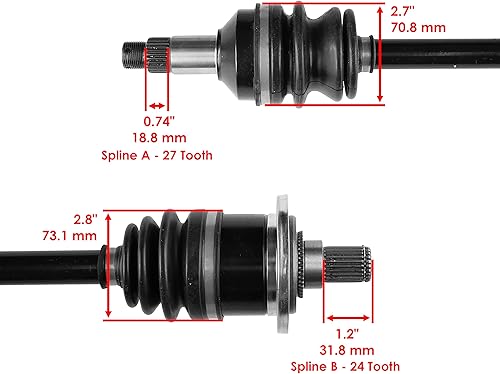 Miniatura 3 de Caltric Eje de junta CV delantero izquierdo compatible con Arctic Cat 700 4X4 Diesel  700 Super Duty Diesel