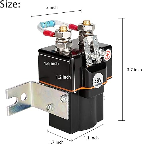 Miniatura 6 de 10L0L Carrito de golf 48V Solenoide para Club Car DS & Precedent 2000-up, con resistencia, OEM # 101908701 102774701 1014947