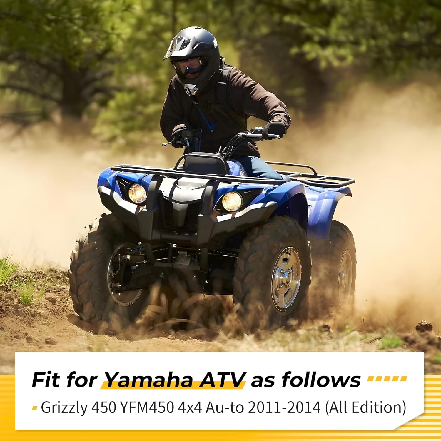 M MATI Front Brake Hose Line Pipe Kit for Yamaha Grizzly 450 YFM450 4x4 2011-2014 5ND-F5872-10-00 1CT-F5873-10-00 1CT-F5871-00-00