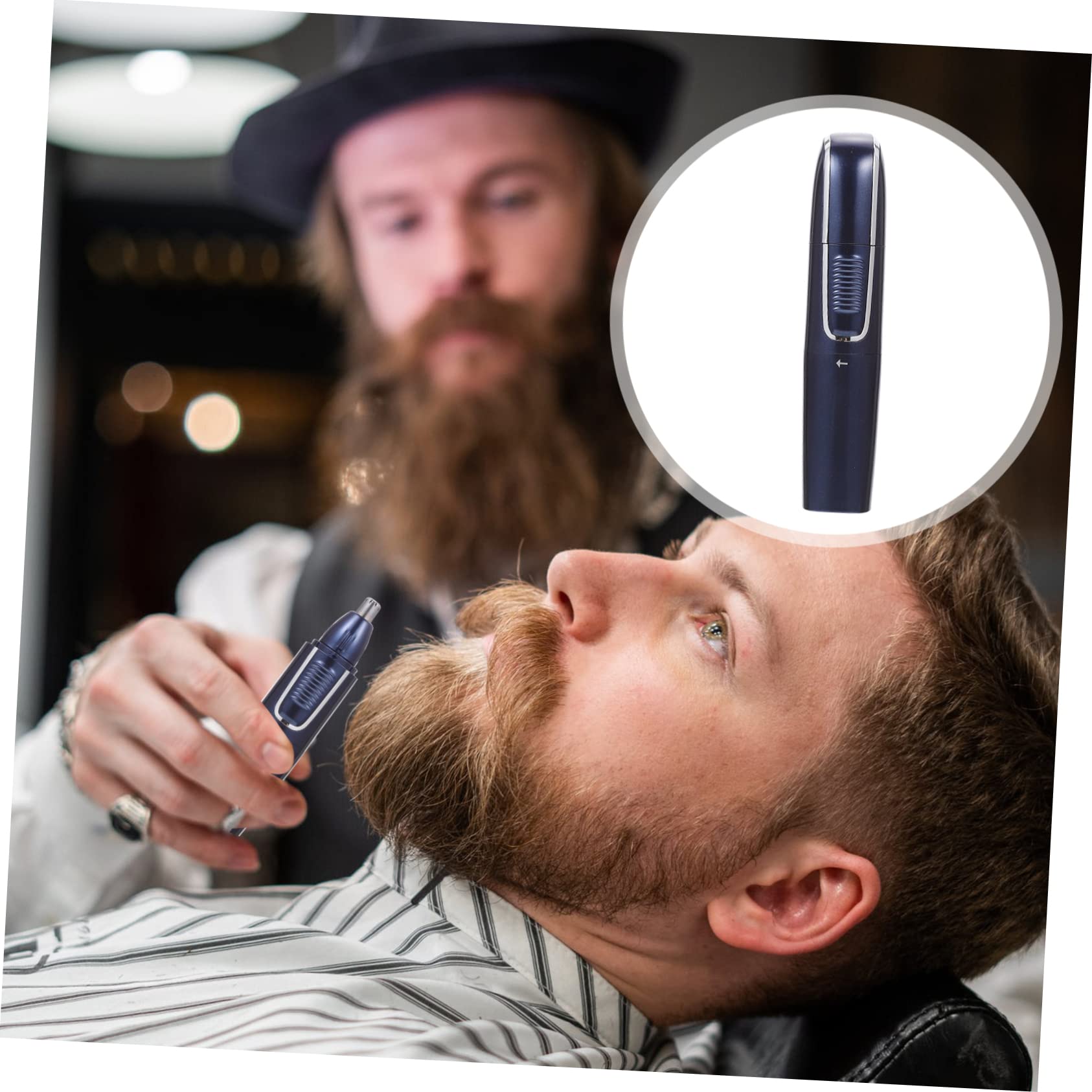 Recortadora de Vello Nasal Eléctrica USB Recargable para Hombres Azul