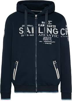 Camp David Sudadera con capucha para hombre con ilustraciones llamativas Blue Navy XXL, Azul marino Camp David Sudadera con capucha para hombre con ilustraciones llamativas Blue Navy XXL, Azul marino