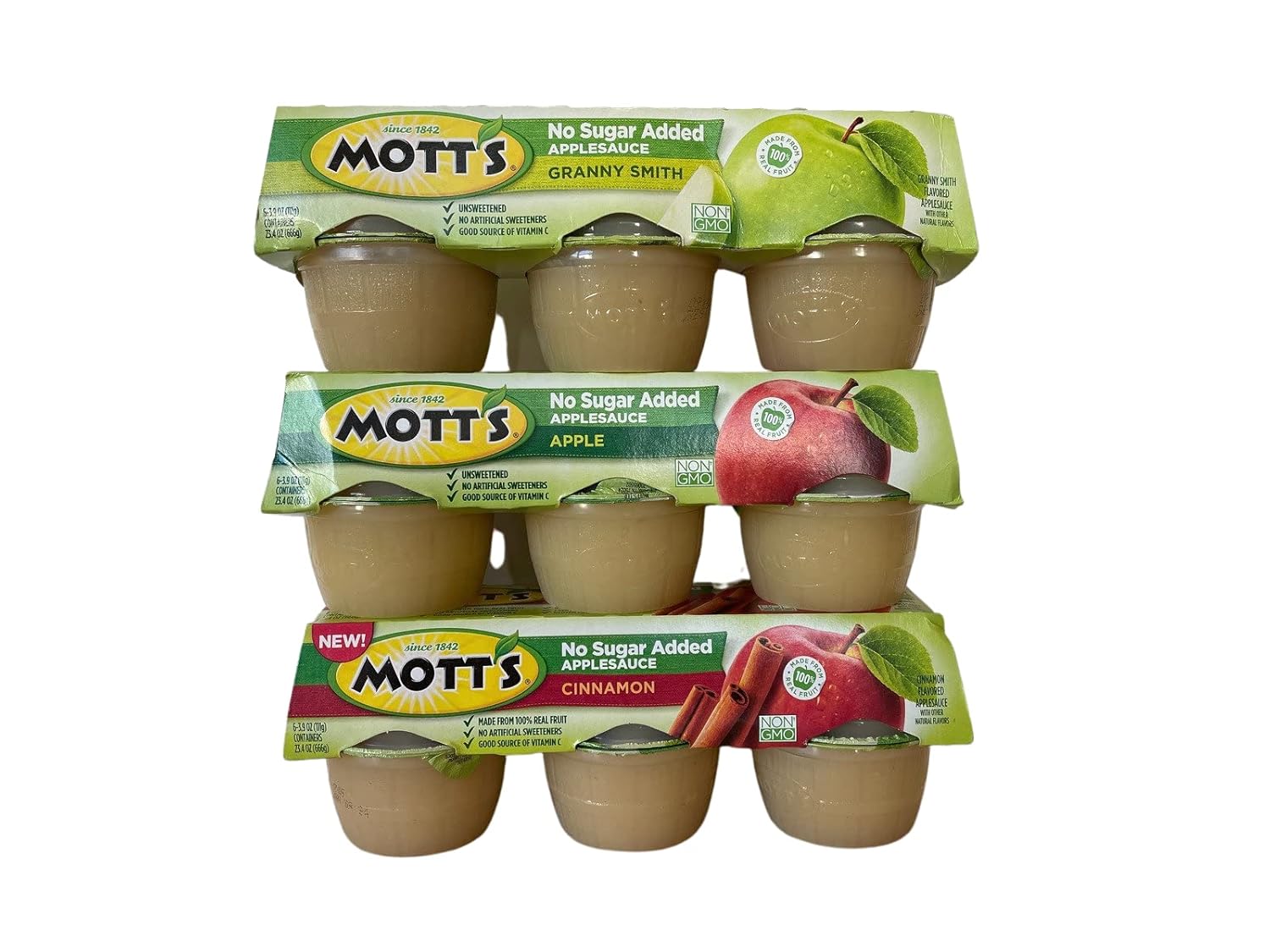 Mott's Applesauce No Sugar Added Granny Smith Cinnamon