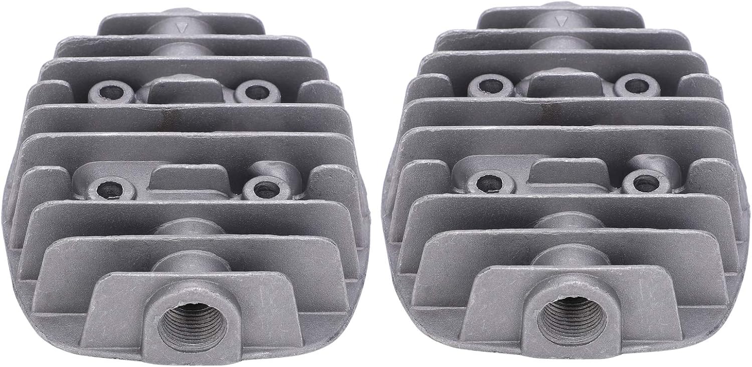 2PCS Compressor Head Accessories Air Compressor Cylinder Head 2.5P/3P/5P/6P Cast Aluminum Pneumatic Drive Mode 58x58mm Cylinder Head Air Compressor Parts