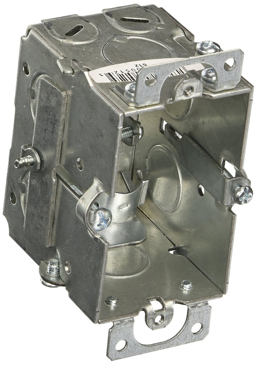 Hubbell-Raco 512 Switch Box with Plaster Ears, Old Work, 2-1/2" Depth, Non-Metallic Sheathed Cable Clamps, Pre-Galvanized Steel (Pack of 20)